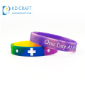 Unique design blank custom made debossed ink injected reusable school rubber bracelet silicone wristband for promotion